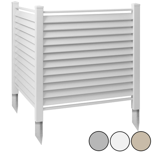 Privacy Screen Outdoor Vinyl Fence Panel Enclosure for AC / Trash Bins